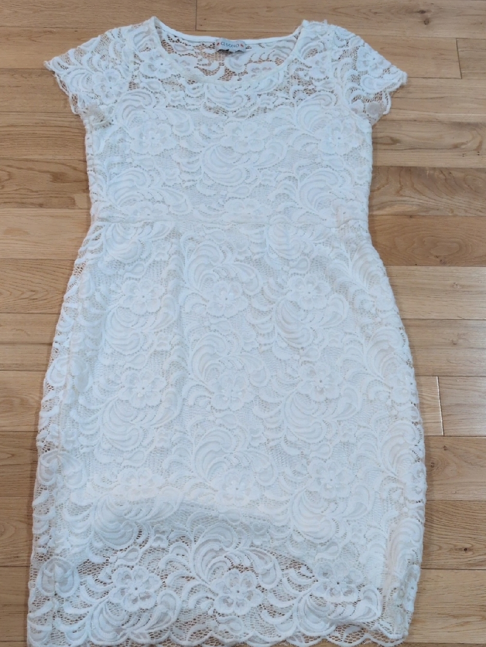 Ci Sono White Floral Lace Midi Dress